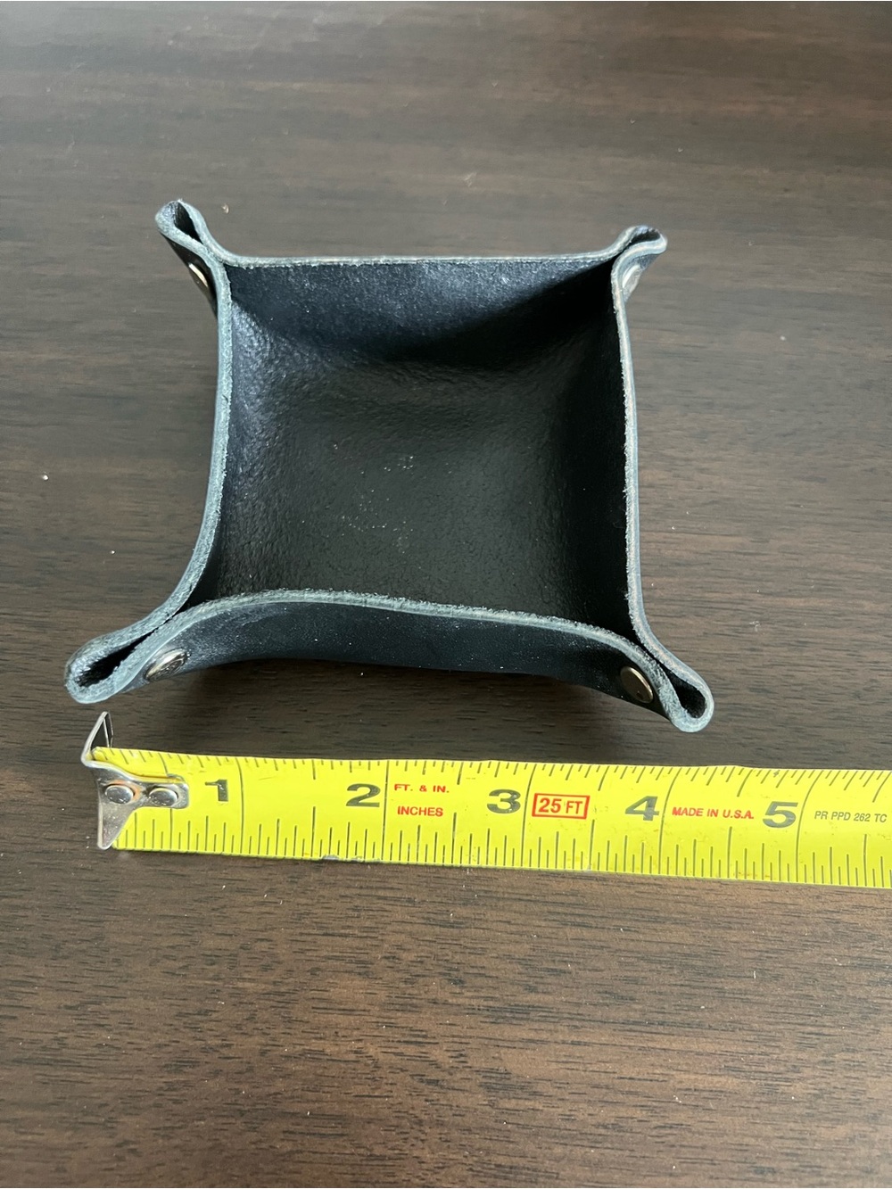 Leather Valet Tray for Women/Men - Black
